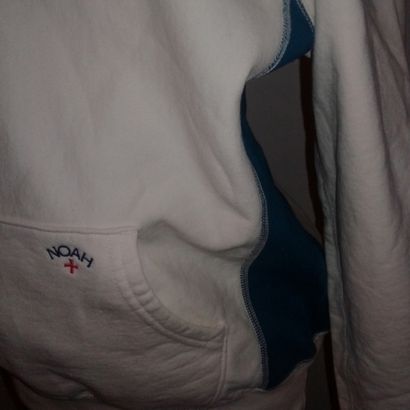 Noah Tri-Color Hoodie Sweatshirt color block Size S made in Canada unisex - Picture 6 of 6